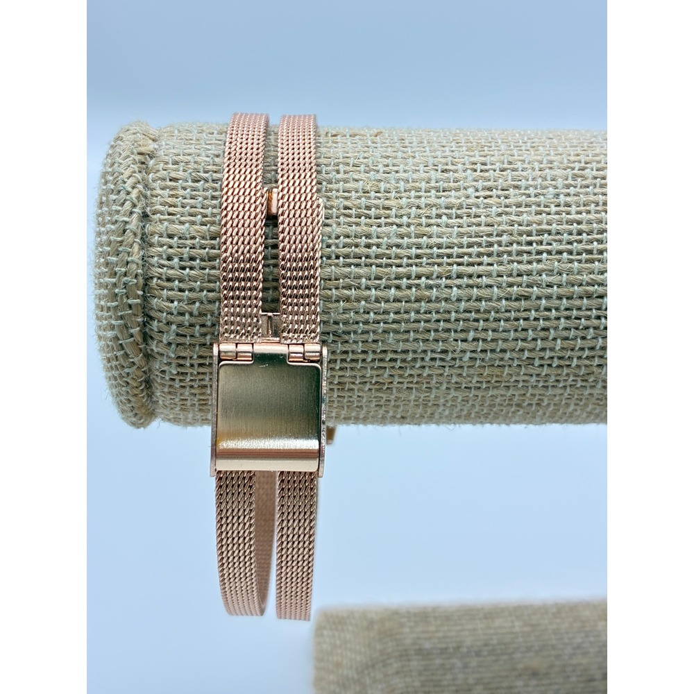 Laura Ashley Rose Gold Tone Crystal Mesh Band Watch LA31054RG Japan Movt - Picture 6 of 6